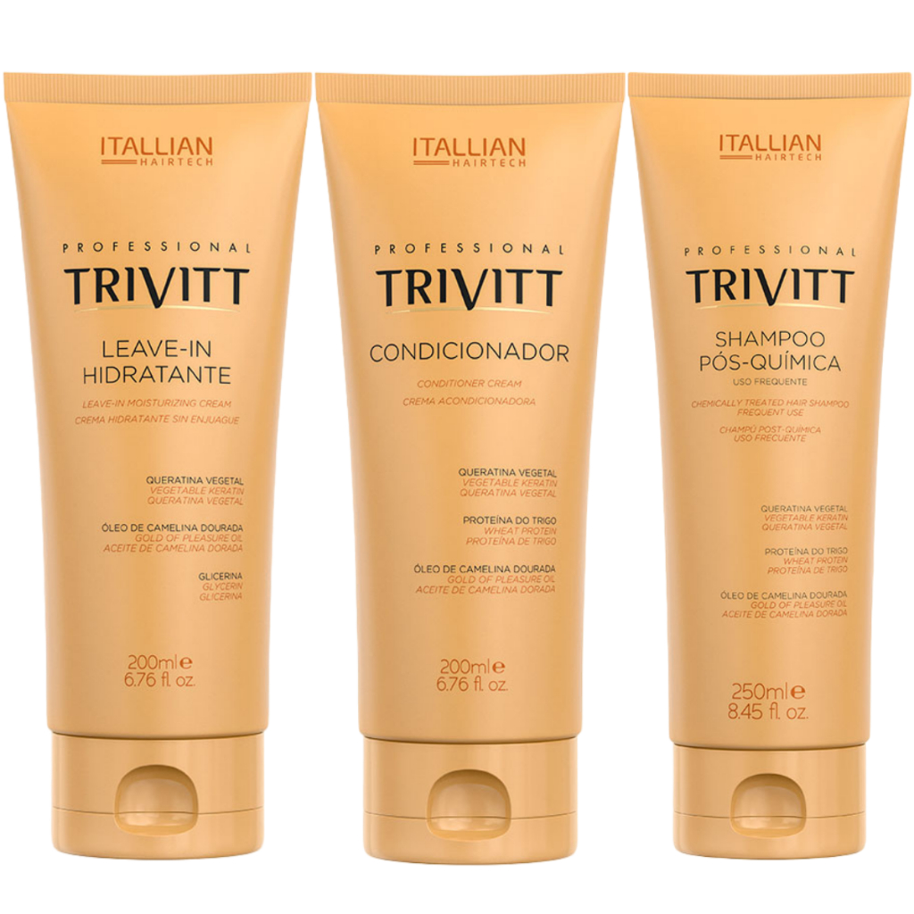 Kit Home Care Com Leave-in Shampoo E Condicionador Trivtt — Cabelos