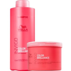 Kit Invigo Brilliance Shampoo, Máscara Wella