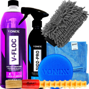 Kit Lavagem Moto Carro Fosco Shampoo Cera Pincel Luva Vonixx