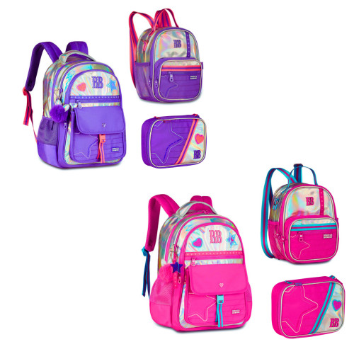 Kit Mochila de Costas Com Lancheira 2em1 e Estojo Rebecca Bonbon — Bolsas e Mochilas