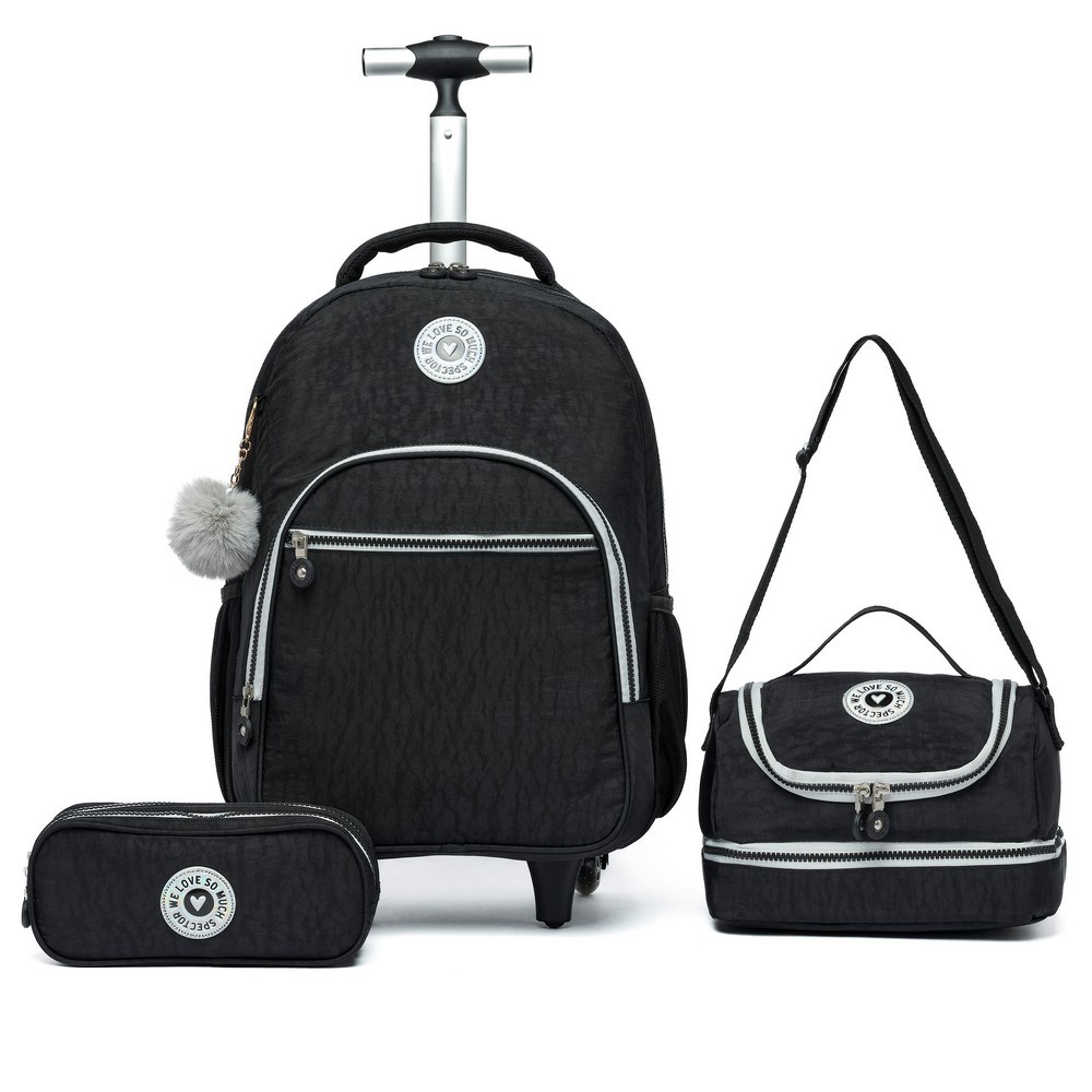 Kit Mochila Feminina Estojo Lancheira Reforçada — Bolsas e Mochilas
