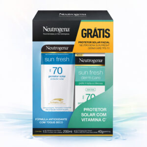 Kit Neutrogena Sun Fresh Protetor Solar Corporal 200ml Facial 40g