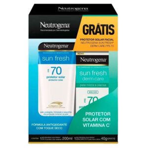 Kit Neutrogena Sun Fresh: Solar corpo 200ml Protetor Solar Facial 40g
