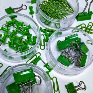 Kit Organizador com 04 Itens Clips Prendedor Alfinete Office
