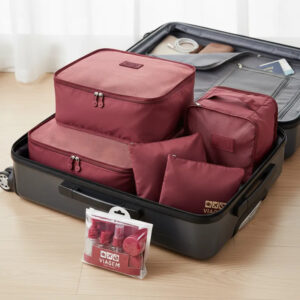 Kit Organizador de Malas Frascos de Viagem 7 pcs