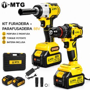 Kit Parafusadeira Furadeira 48V Com Maleta e Acessórios Completo