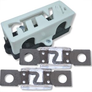 Kit Porta Fusível Mega 3 Vias Com 2 Fusíveis 150A Para Som Automotivo