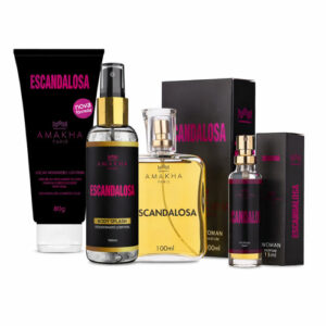Kit Premium Feminino Escandalosa Amakha Paris 2 Perfumes, Hidratante