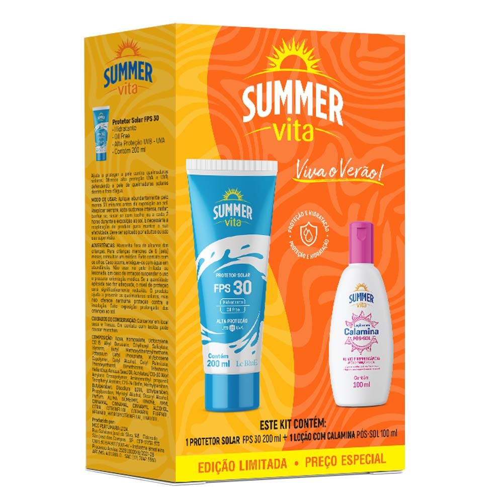 Kit Protetor Solar Summer Protetor Fps 30 Calamina