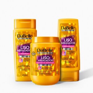 Kit Shampoo e Condicionador Máscara 800g Liso Arrasador Dabelle Hair