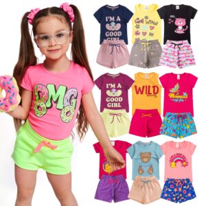 Kit Sortido 2, 4 ou 10 Peças Roupa Infantil Menina Conjunto Verão