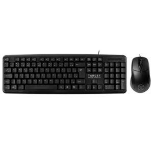 Kit Teclado e Mouse Office ,Com fio, Tgt V3, ABNT2, 1000DPI, Preto