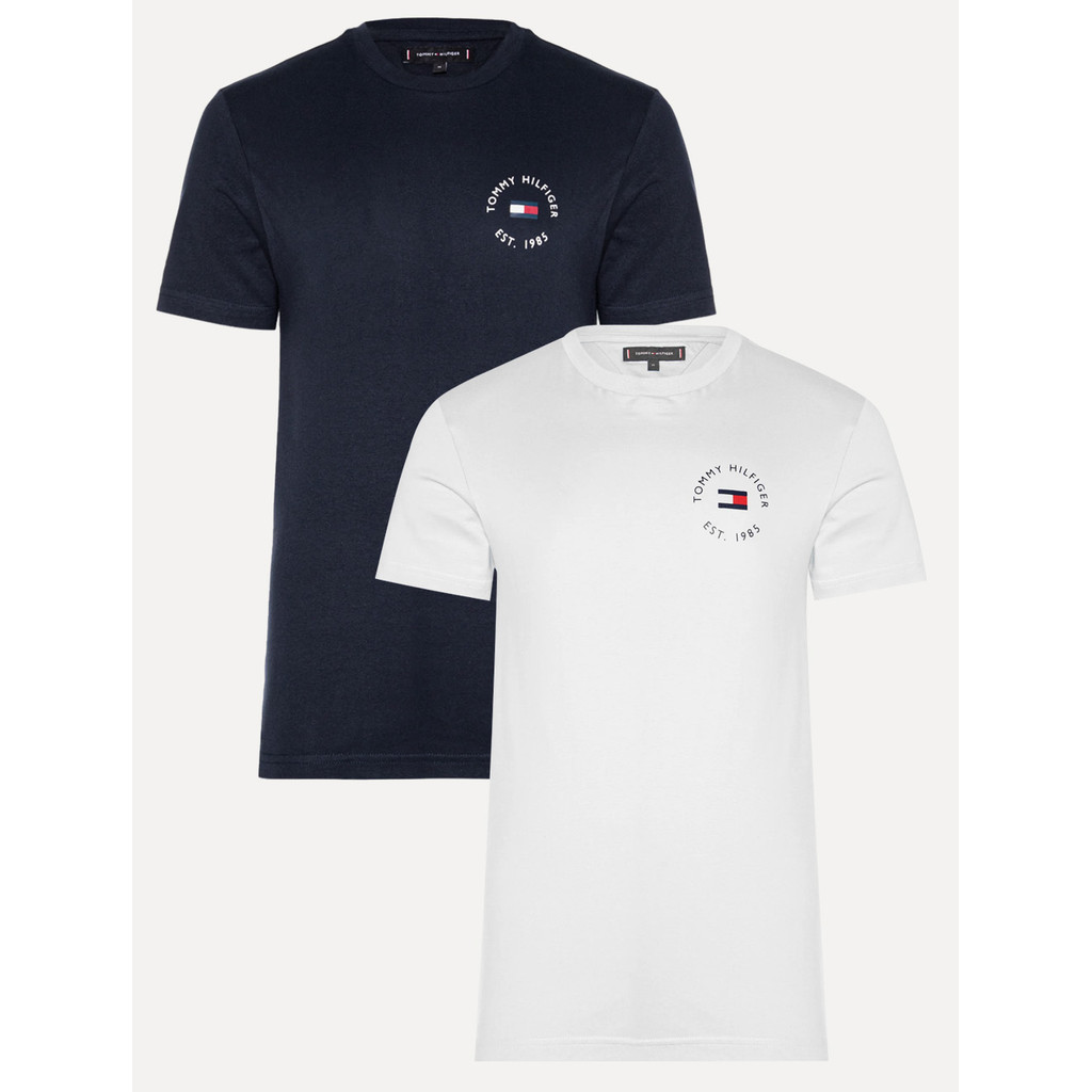 Kit Tommy Hilfiger Original Camiseta Masculina Roundle Logo Chest