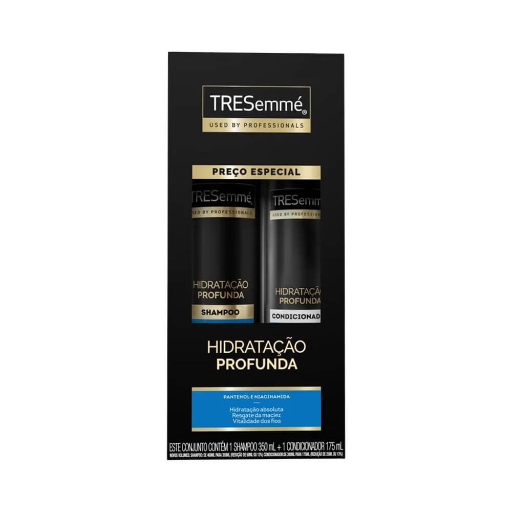 Kit Tresemmé Shampoo 350ml Condicionador 175ml Hidratação Profunda