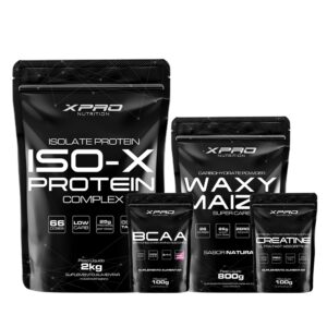 Kit Whey Iso X Protein 2Kg Creatina 100g Bcaa 100g Waxy Maize Super