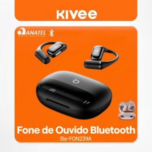 Kivee X Basike Fone de Ouvido Bluetooth Aberto com Display 68H