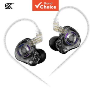 KZ Gale Fone de Ouvido HiFi Intra-Auricular com Fio e 2 Microfones