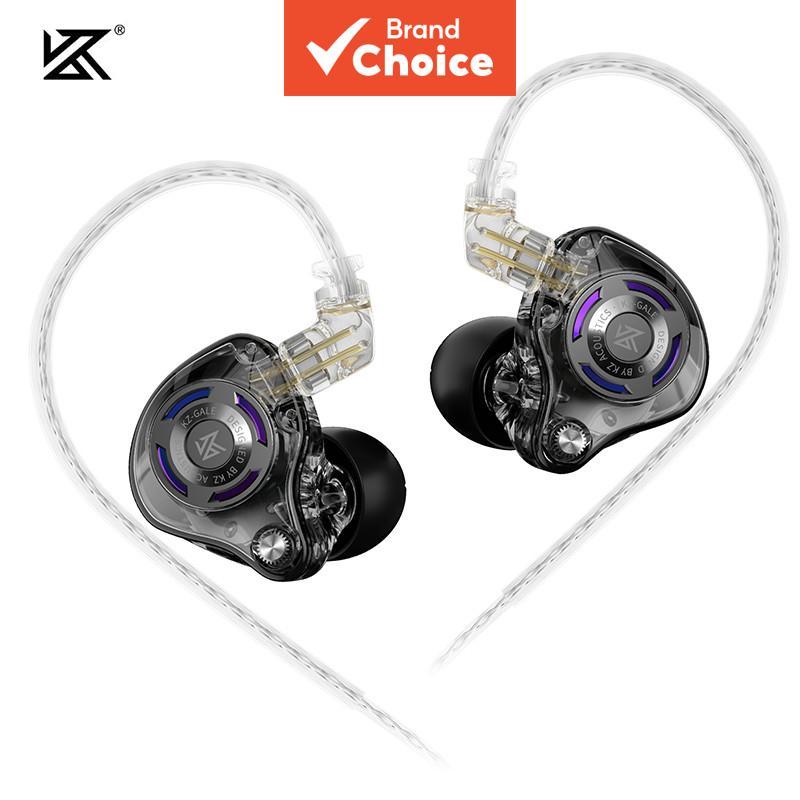 KZ Gale Fone de Ouvido HiFi Intra-Auricular com Fio e 2 Microfones