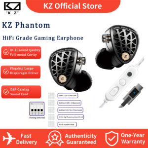 KZ Phantom HiFi Fone De Ouvido Com Fio Dsp Ajustável No 3.5 Mm Tipo C
