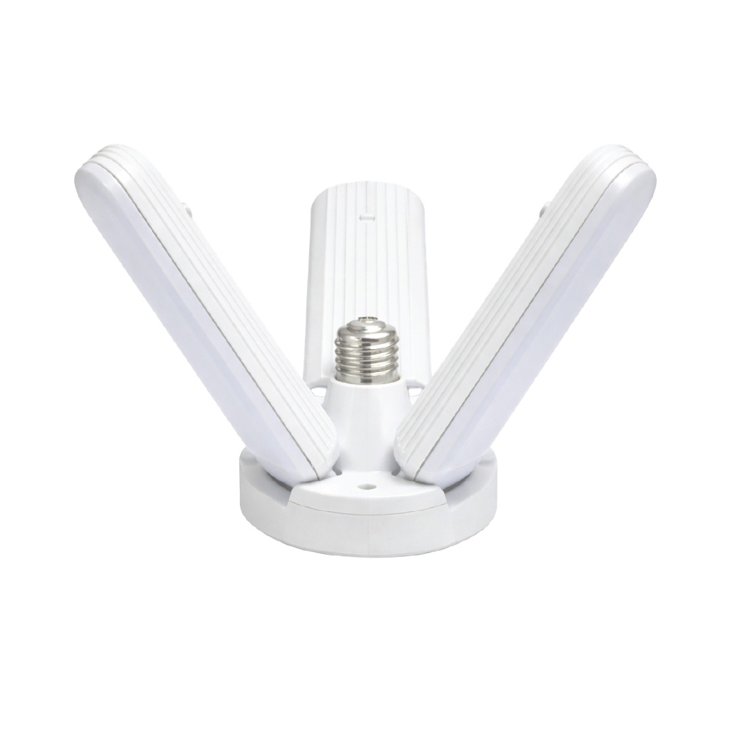 Lâmpada Luminária Led Pétala 38w 3 folhas Bivolt Branco Frio 6500k