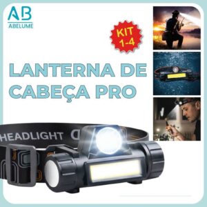 Lanterna de Cabeça Led Alta Potência com lanterna dianteira