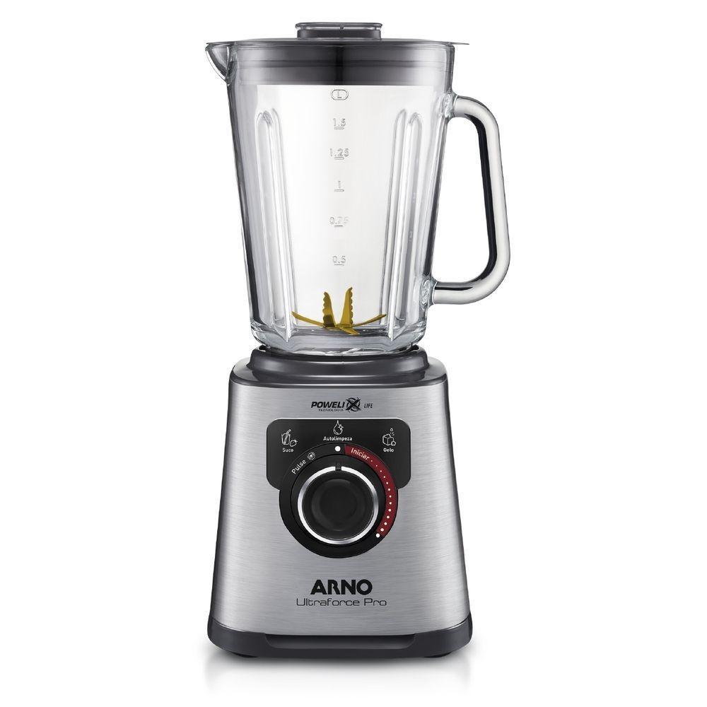 Liquidificador Arno LN93 Ultraforce Pro Inox Jarra de Vidro 2L 1100W