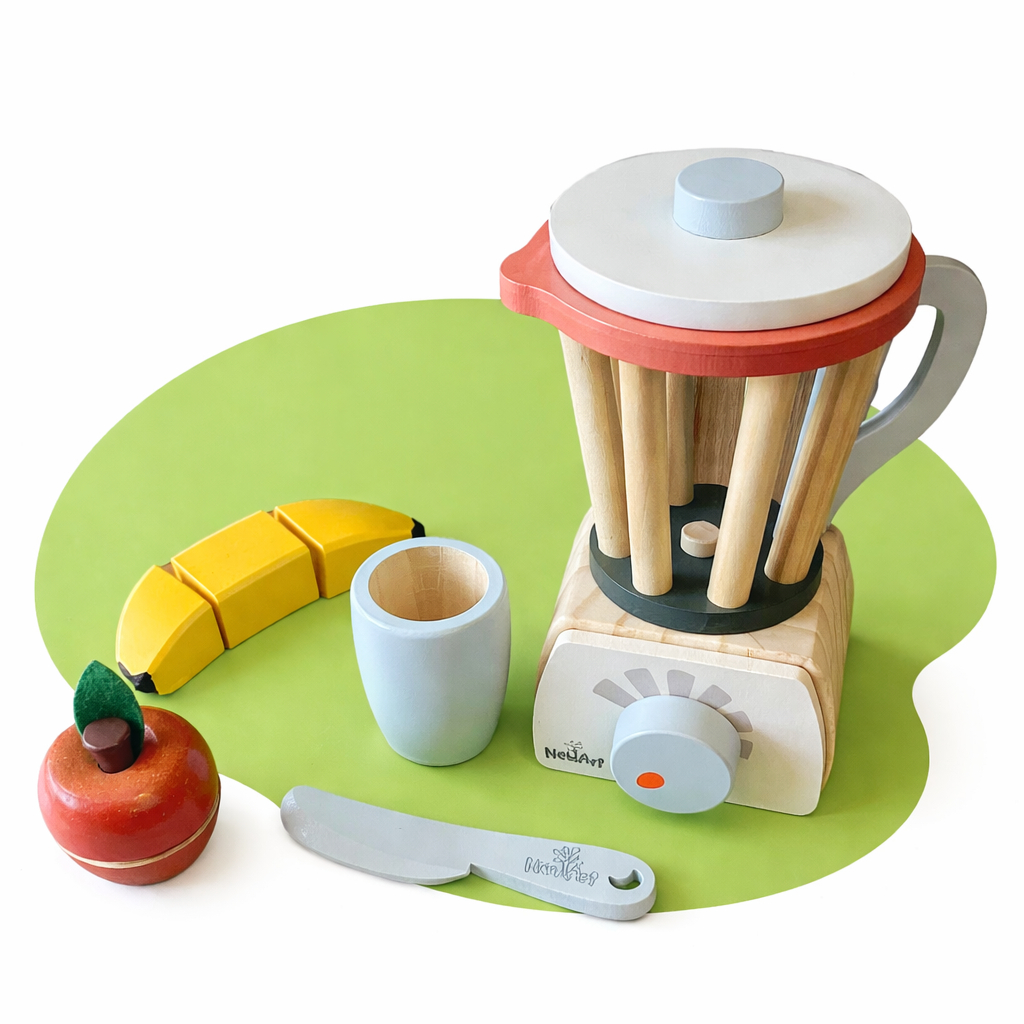 Liquidificador Brinquedo Madeira Infantil Pedagógico Criança Faz de
