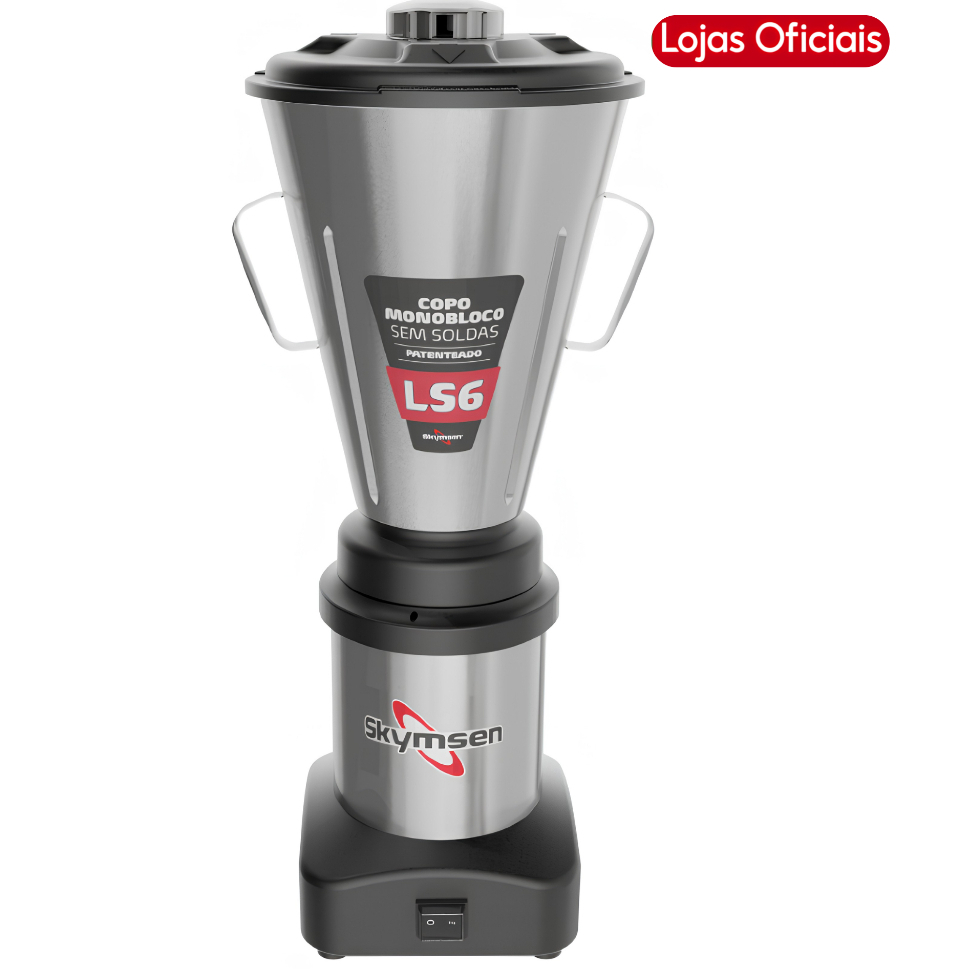 Liquidificador Industrial Skymsen 6 Litros Copo Inox 665W Monobloco