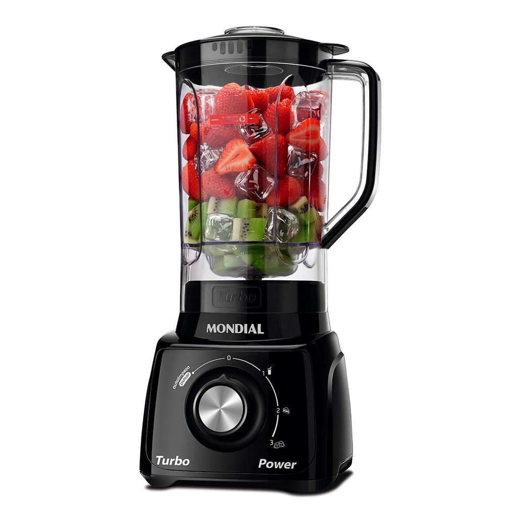 Liquidificador Mondial L-99-FB Turbo Preto 550W 220V Potente e