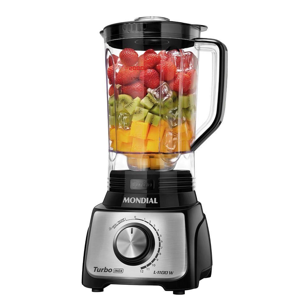Liquidificador Mondial Turbo Inox 3l L-1100-bi 127v