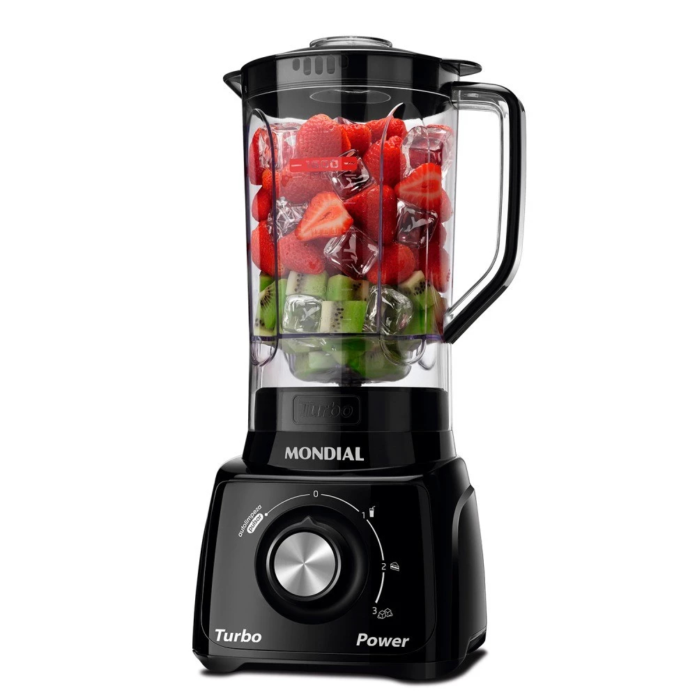 Liquidificador Mondial Turbo Power 550W 3 Velocidades 2,2L Função
