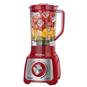 Liquidificador Mondial Turbo Vermelho Inox 1200W 127V RI