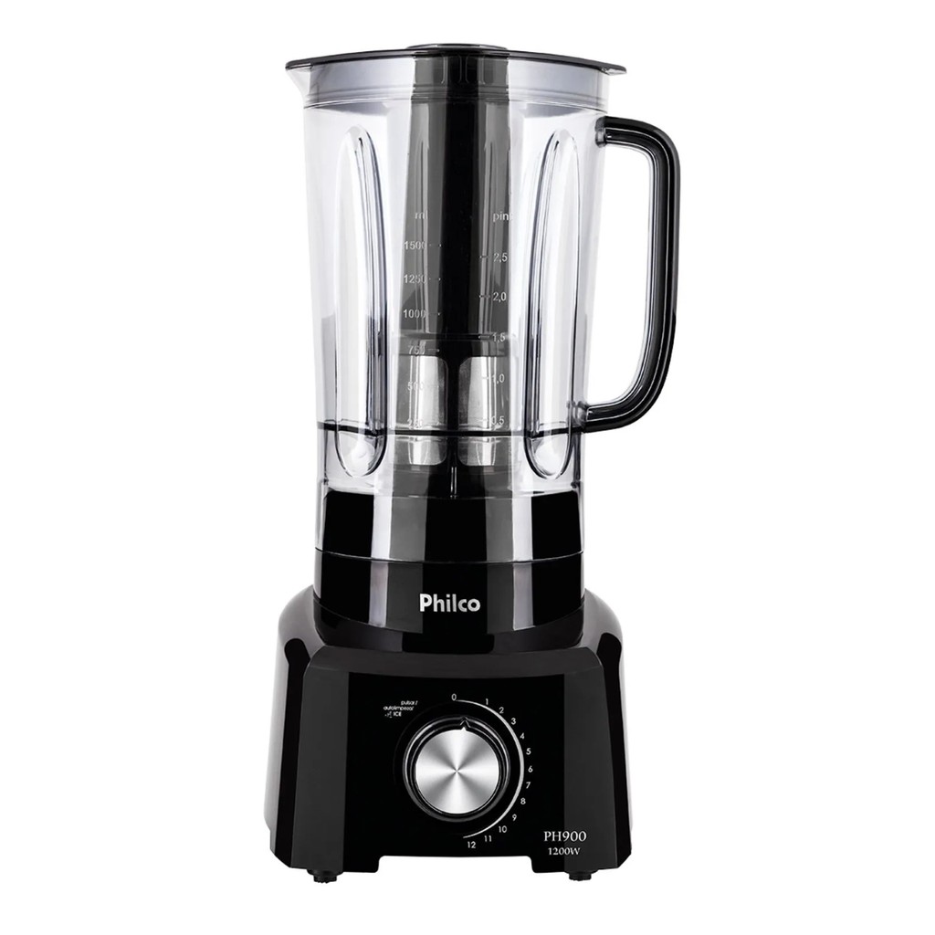 Liquidificador Philco PH900 1200W 3L 12 Velocidades Pulsar Preto 127V