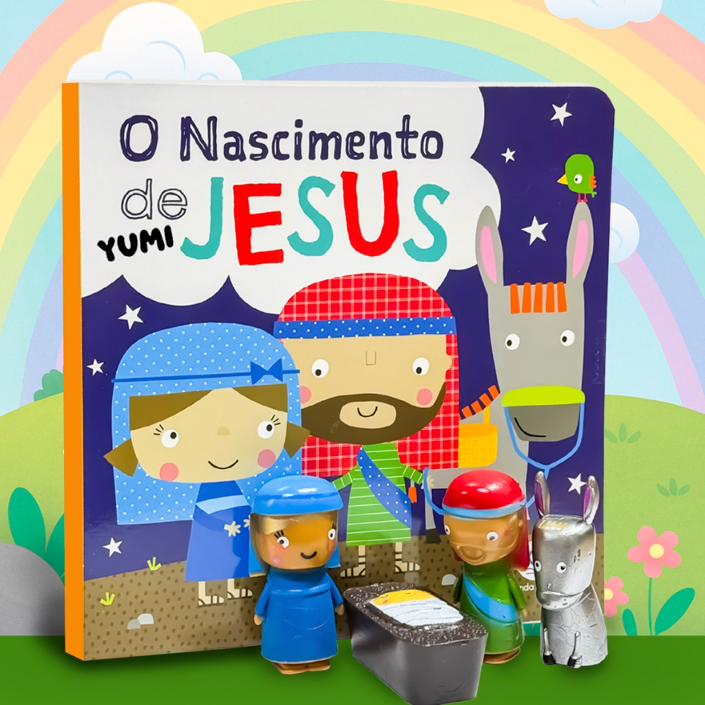 Livro Infantil O Nascimento de Jesus Divirta-se Com Cenário e