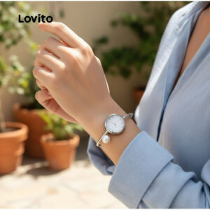 Lovito Elegante Relógio de Quartzo para Mulheres
