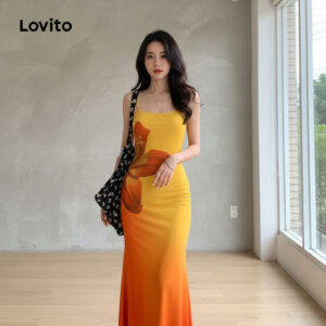 Lovito Férias Vestido feminino com estampa floral