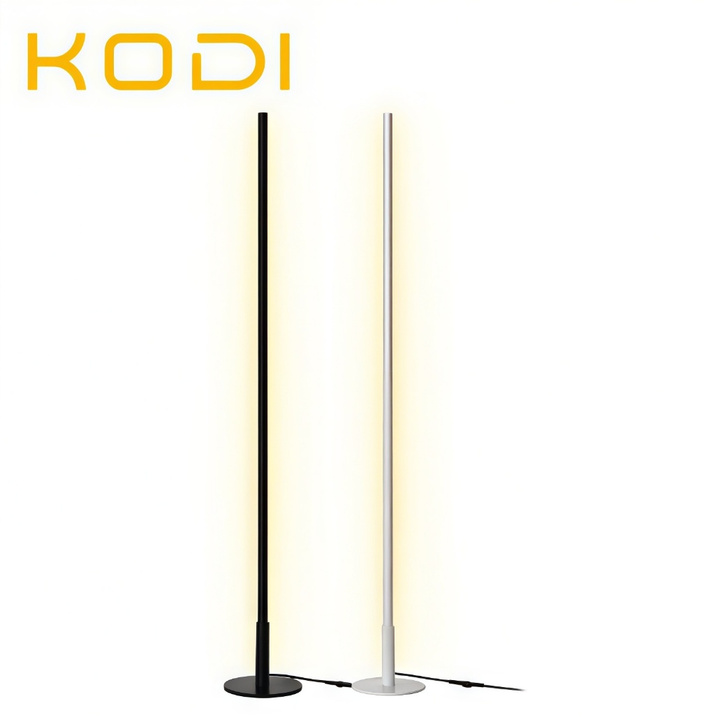 Luminária de assoalho LED simples estilo europeu de 100 cm com tempo — Decoração