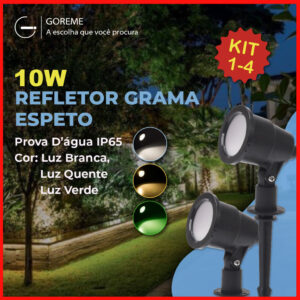 Luminária Espeto Jardim 10W LED Luz de Gramado À Prova D’àgua