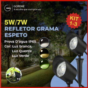 Luminária Espeto Jardim LED 5W Luz de Gramado À Prova D'àgua Avançada