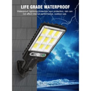 Luminária Solar Parede 108 COB Carregar LED Luz Branco frio Prova