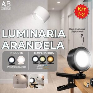 Luminária Spot Led 8W Arandela Luz de Parede 3 Tons de Luz
