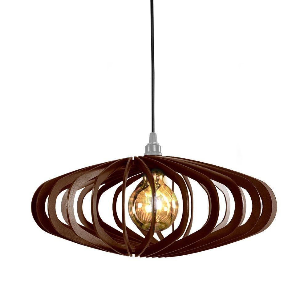 Luminária Teto Lustre Pendente Balcão Cozinha Sala Egito Cor:chocolate