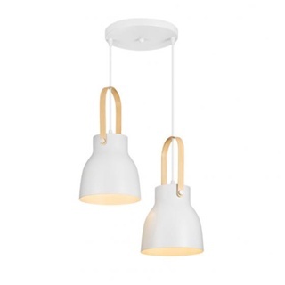 Lustre Luminária Pendente Cônico Duplo Foco 19cm Elgin — Decoração