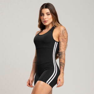 Macaquinho Fitness Feminino Cruzado Modelador Confortável para Treino