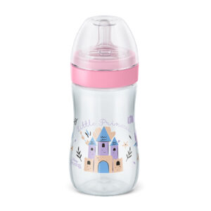 Mamadeira Bico Silicone Redondo Disney 6m+ 300ml Rosa Lillo