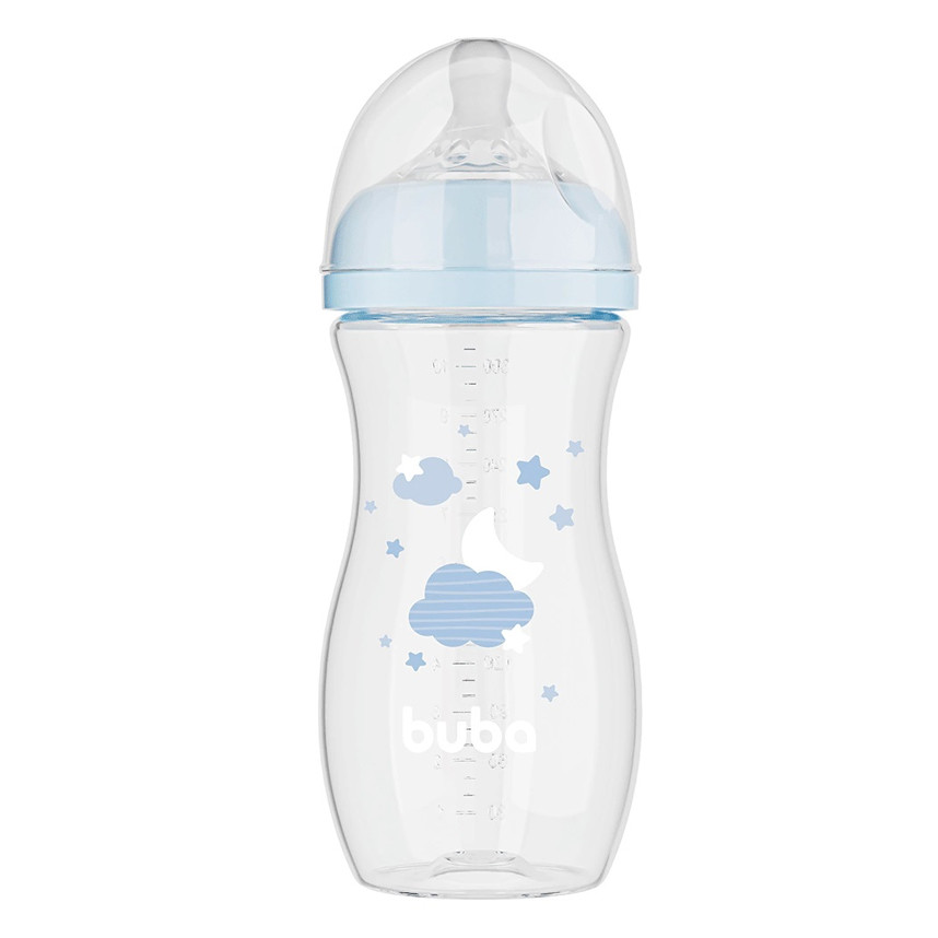 Mamadeira Buba Easy Flow Bico Tamanho 3 Nuvem 330ml Azul