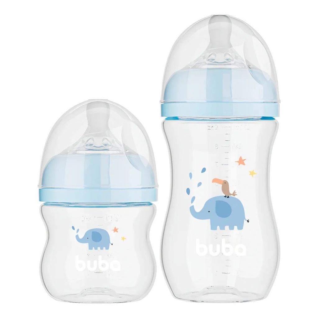 Mamadeiras Easy Flow Elefante Azul Buba