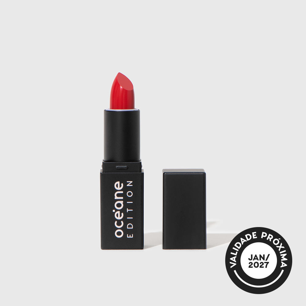 Mini Batom Vermelho Semi-Matte The Lipstick Red Kiss Océane Edition 2g