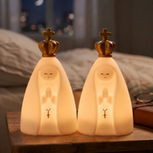 Mini Luminária Abajur de Mesa Santinha Nossa Senhora Aparecida
