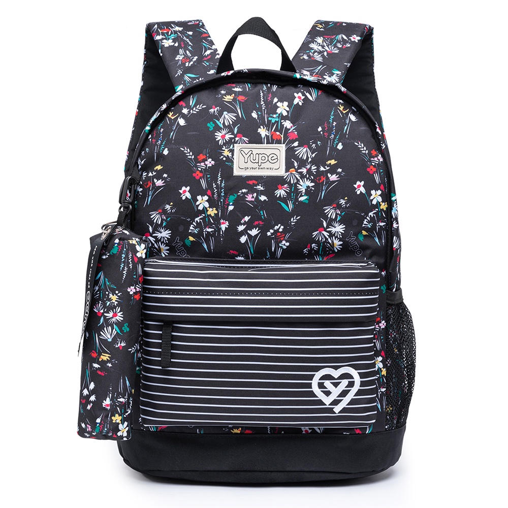 Mochila Bolsa Escolar Feminina Yupe Com Estojo Espaçosa Original